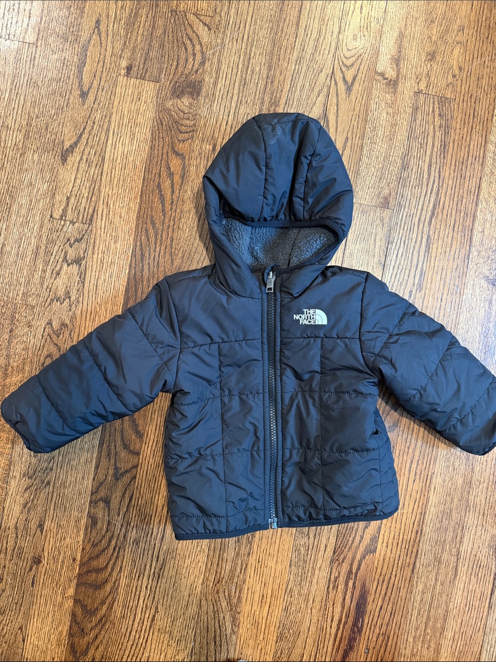 Fleece lined puffer North Face Jacket